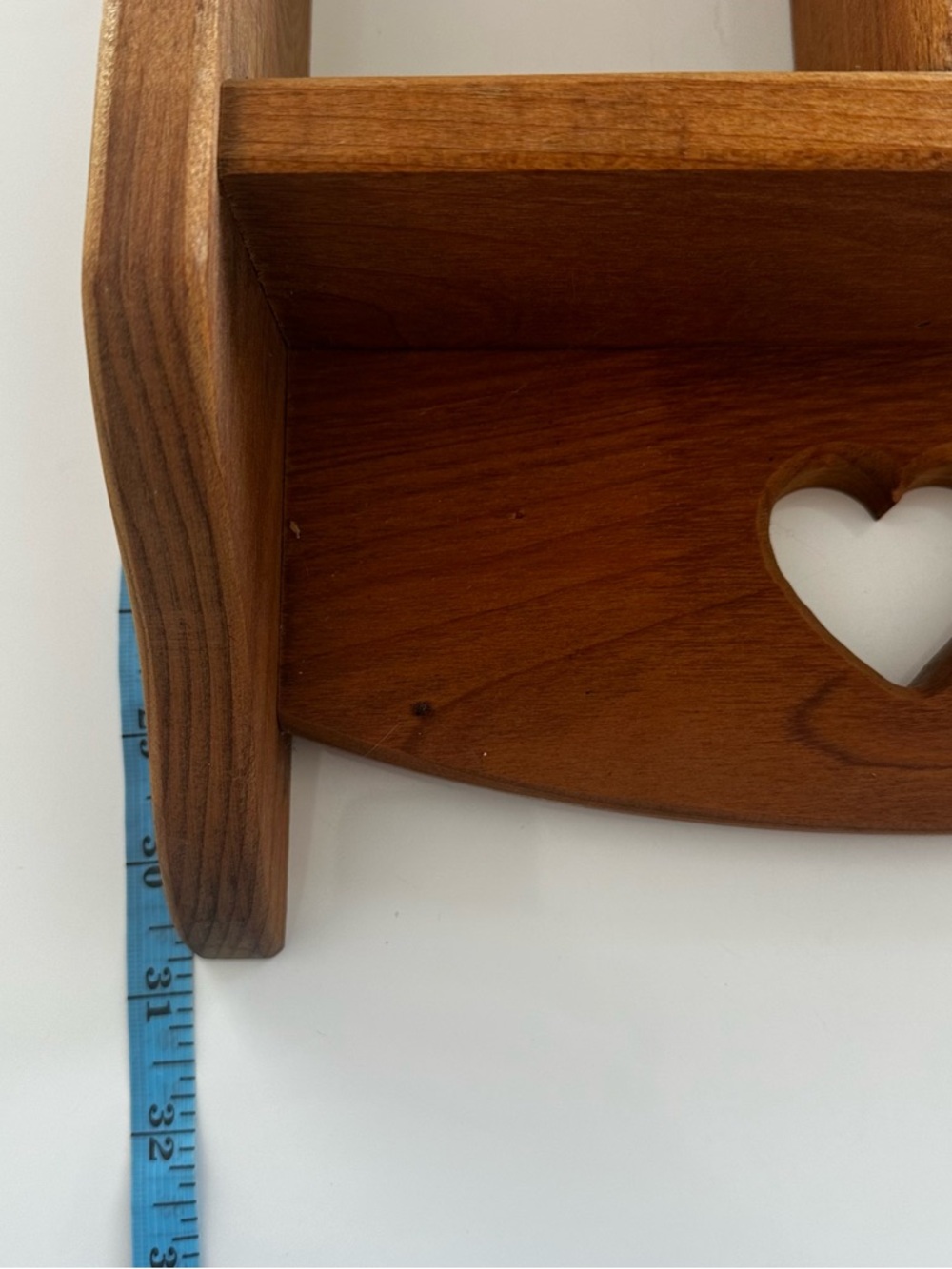 Wooden Heart Accent Wall Shadow Shelf cottagecore grandmacore large - Picture 10 of 12